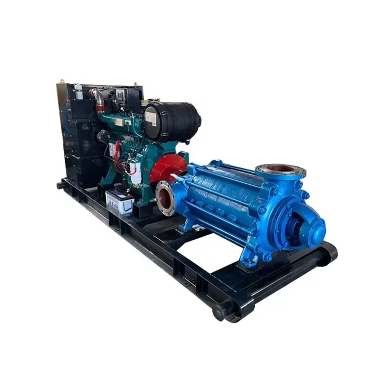 China pump manufacture D series high pressure diesel 5km long distance water deliver multistage water pump diesel engine