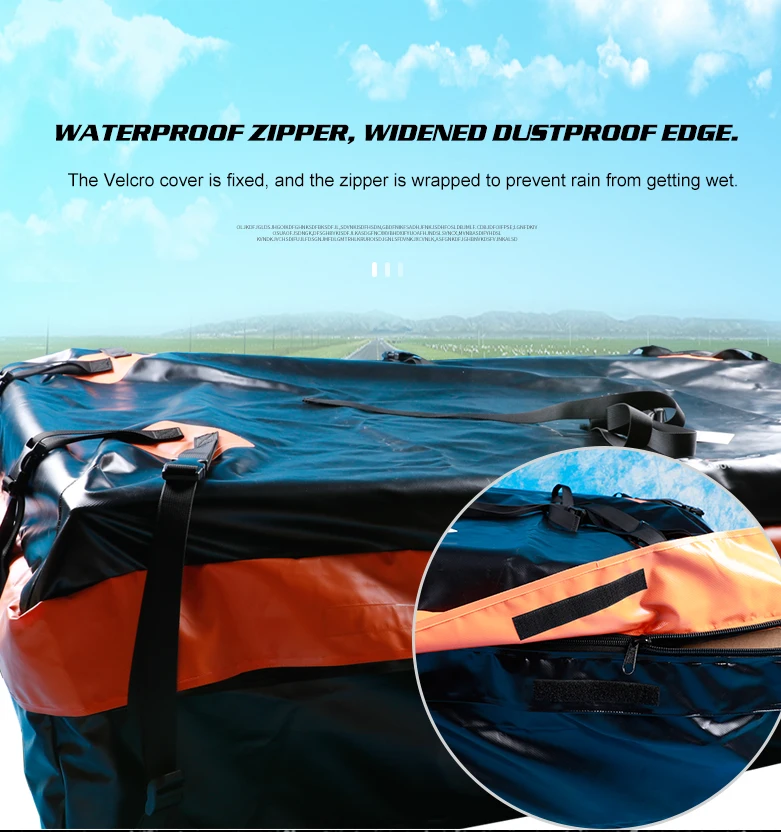 Universal Custom Luggage Trunk Storage Car Roof Carrier Bag 450L Capacity Waterproof Car Roof Bag