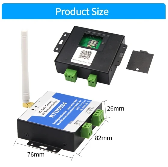 4G Multiband RTU5024 GSM SMS Gate Opener Relay Switch Wireless Remote Control Door Access Controller 4GLTE Door Opener Free Call