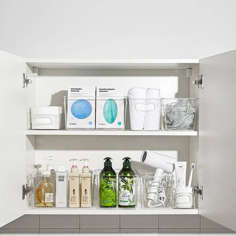 Refrigerator Organizer Bin Clear Stackable Beverage Holder Kitchen Fridge Pantry Cola Soda Can Display Rack Containers Organizer