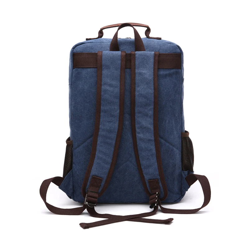 fashion leisure style cotton canvas laptop backpack chinese school  canvas backpack