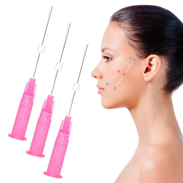 SJ High Quality Eye Eyebrow Forehead Pdo Thread Blunt Sharp Needle 4D 6D Cog Collagen Thread Face Lifting