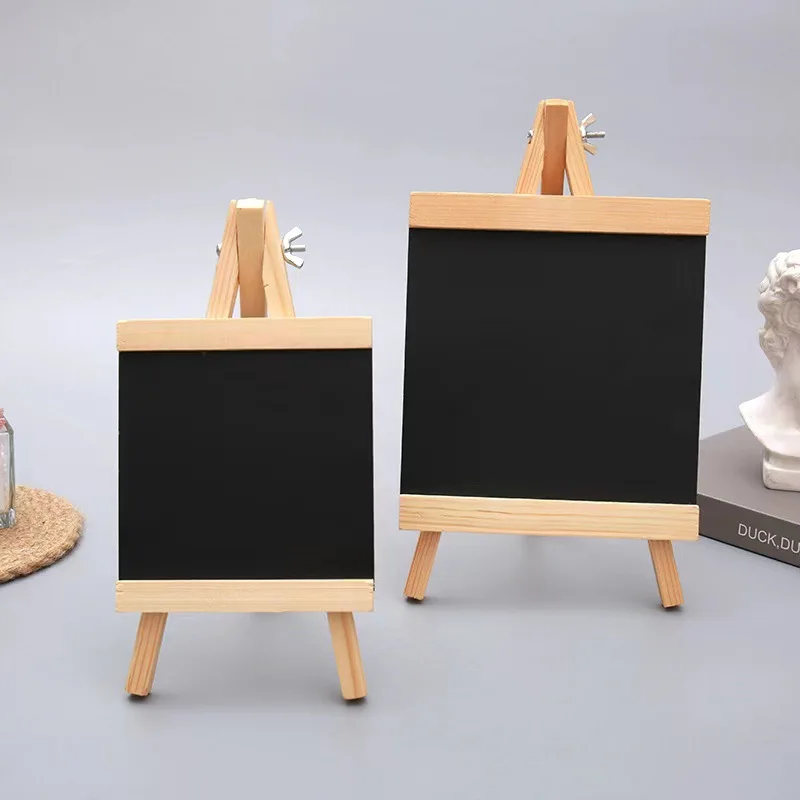 Tabletop easel with Black chalkboard desktop mini board home office coffee bar supplies