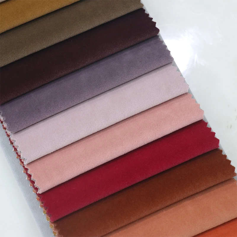 2307A Luxury Super Soft Solid Color Multicolor Velour 540gsm with Backing Polyester Sofa Bed Velvet Fabric