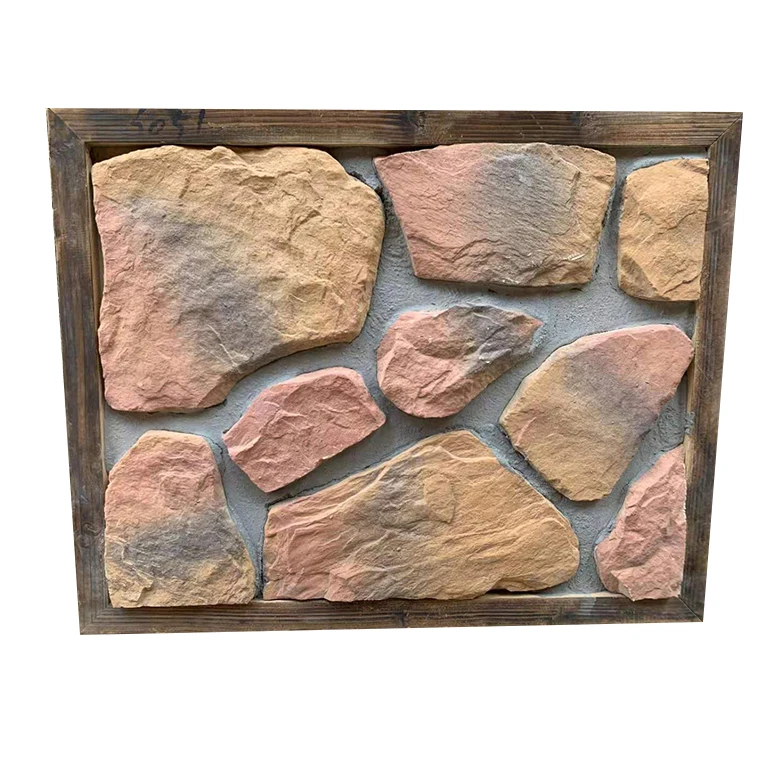 Изготовленный культурный камень форма полевой шпон искусственный для интерьера и экстерьера виллы