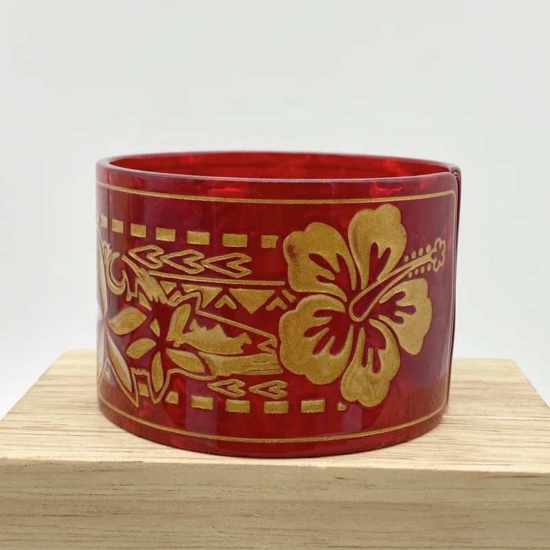  2021 new colors cuff bangles bracelet Polynesia style hawaiian jewelry