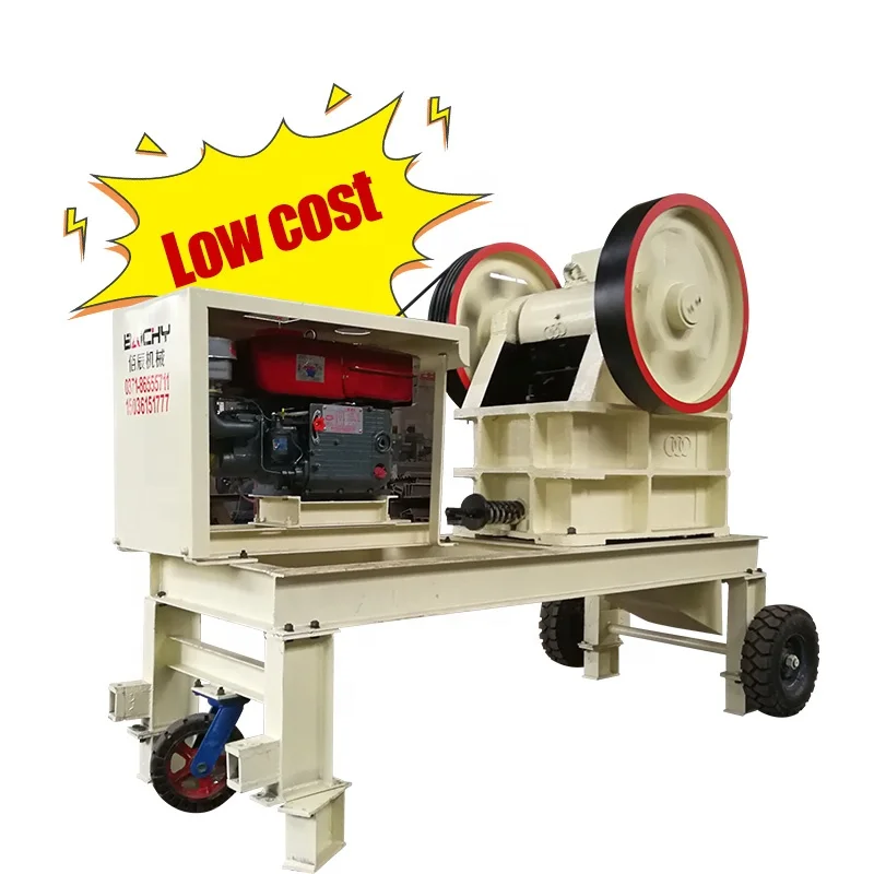 Mini Mobile Stone Crusher Machines Diesel Engine Small Pe150X250 Jaw Crusher In Mining For Sale