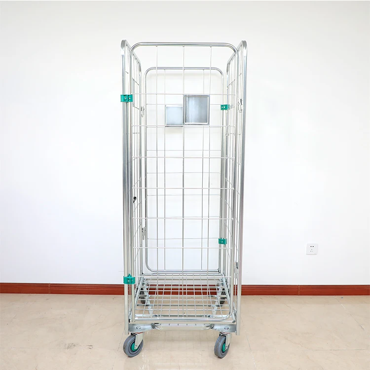 Склад транспортировки промышленный прочный логистическая Складная складная тележка с клетью контейнер на колесиках