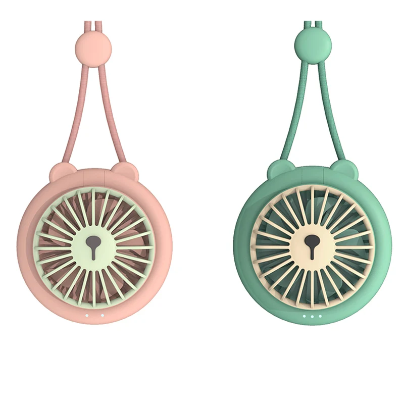 Custom Oem USB Air Conditioner Cooling Folding Mini Portable Hanging Neck Cooler Fan