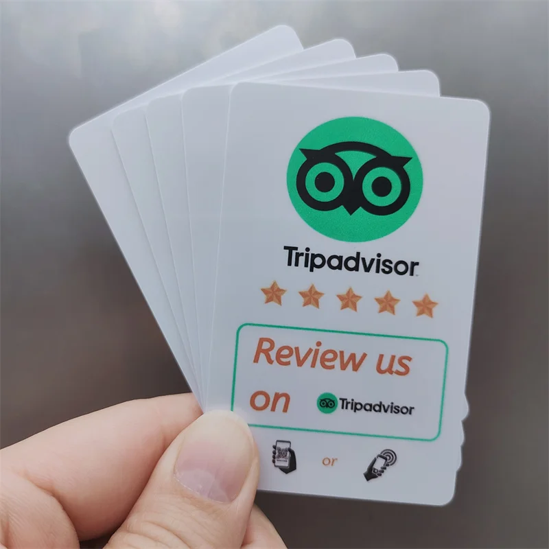 Android/iPhone Tap URL Writing Social Business Review Cards Standard NFC Facebook Review Cards