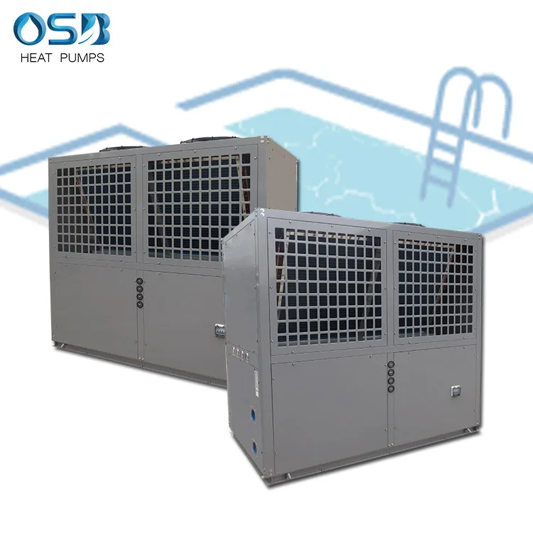 Top 210kw hotel Air water commercial industrial swimming pool water heat pump cooling heating heater chiller aquaculture pond
