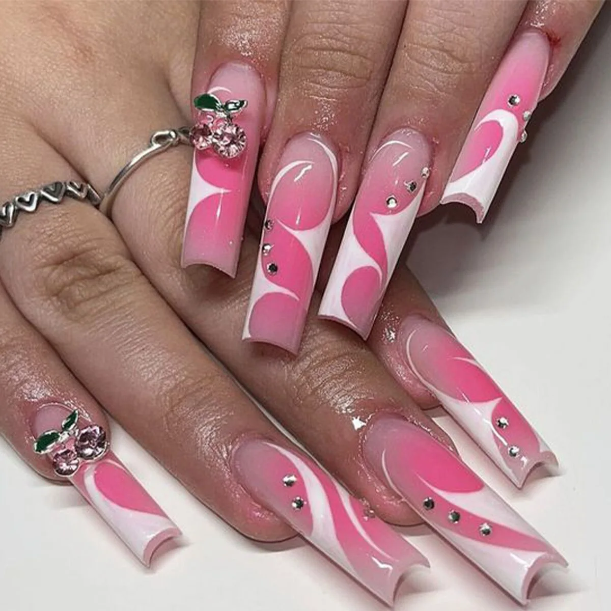 Full Cover 24pcs Private Label Press On Nails Wholesale Artificial Fingernails Acrylic False Artificial Fingernails With Glue