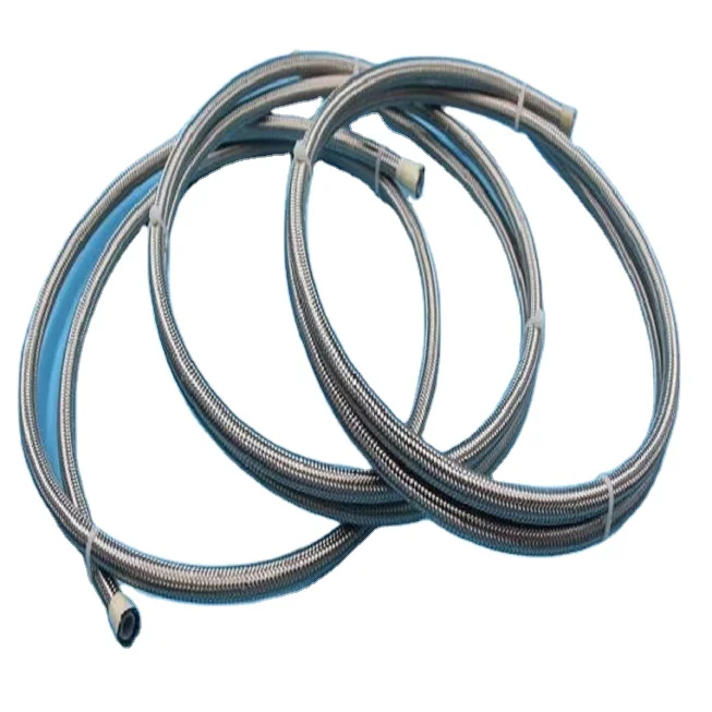 ptfe smooth core hose ptfe corrugated hose r14 tube braided cover