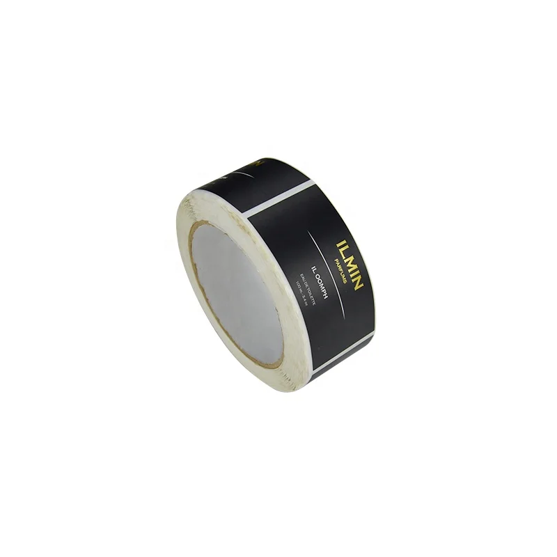 Custom 160g Art Paper Perfume Gold Foil and Embossing and Spot UV Label Sticker