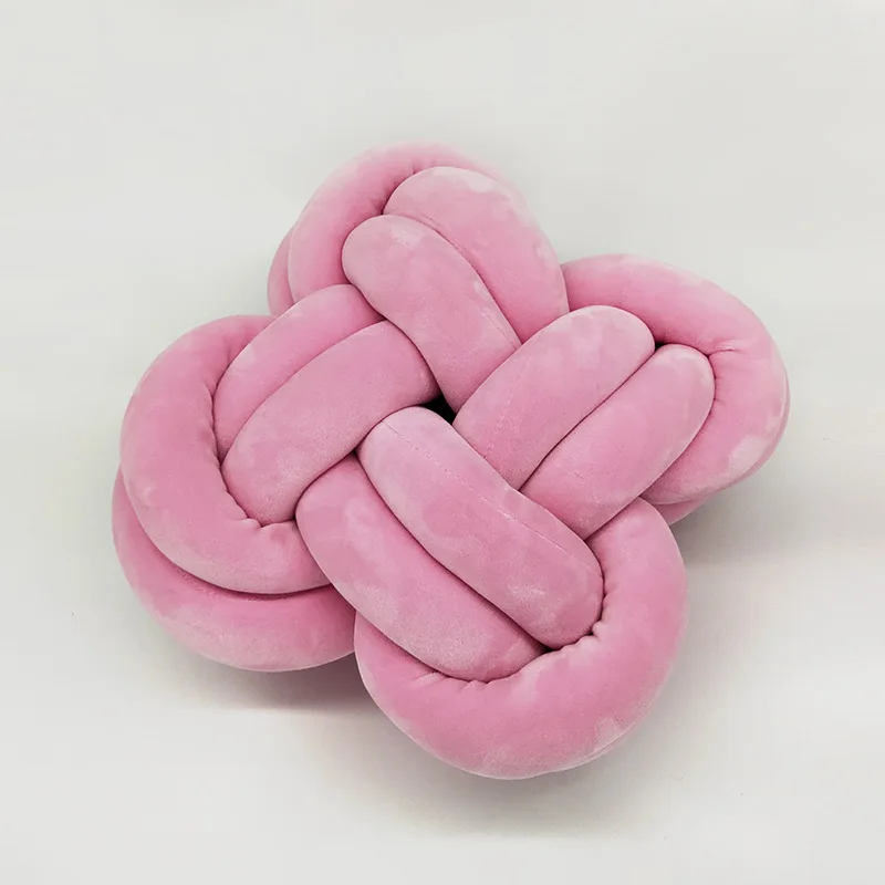 Factory Handmade Knotted Cushion Sofa Home Decor Ball Throw Plush Pillows Wholesale