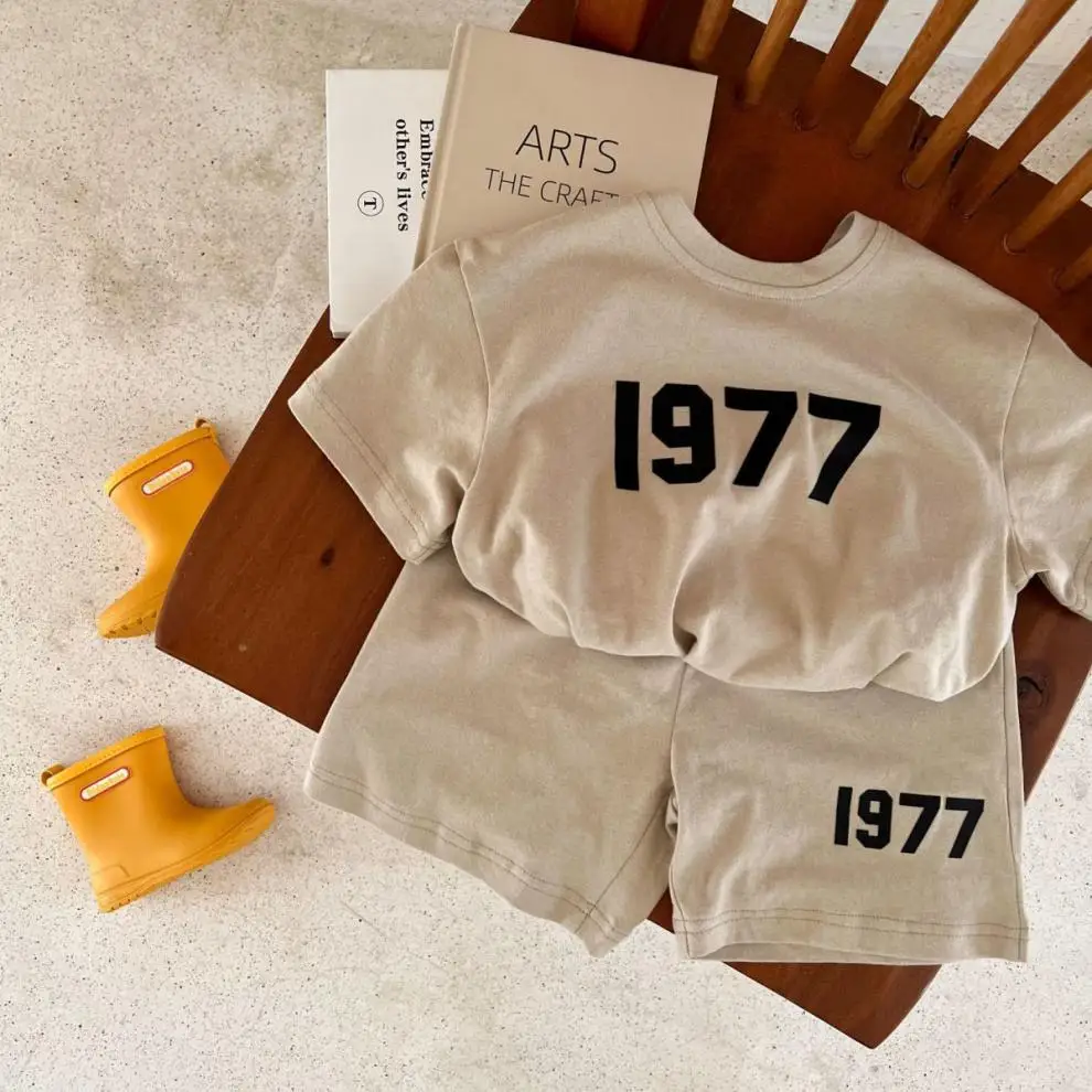 Fashion Children Summer Sets Casual Sports Suits Boy T-shirt and Shorts Clothing Sets Kids Outfits