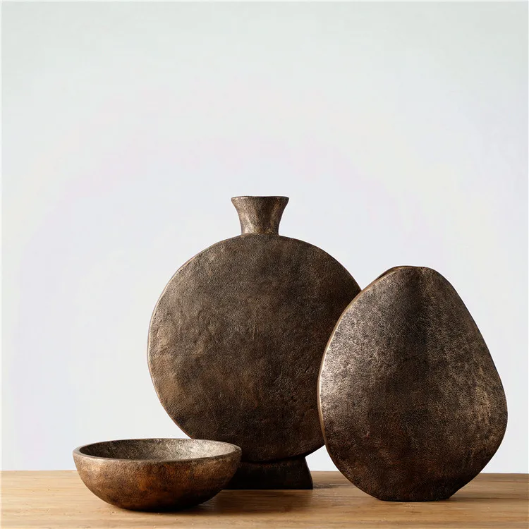 Wholesale modern luxury wedding decor tabletop  resin crafts flower polyresin crafts sets