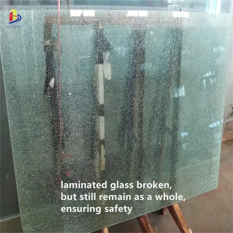 3+3 4+4 Laminated Glass PVB SGP clear Tempered Laminated Glass Price M2