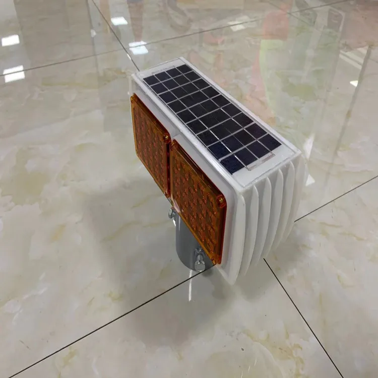 Hot-selling red and blue roadside double-sided flash solar LED warning traffic lights
