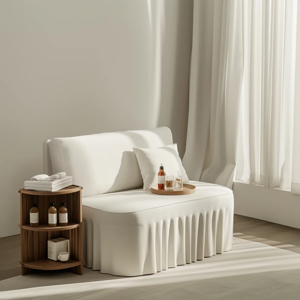 Nordic Modern Luxury White Sofa Set Boucle Fabric Living Room Furniture
