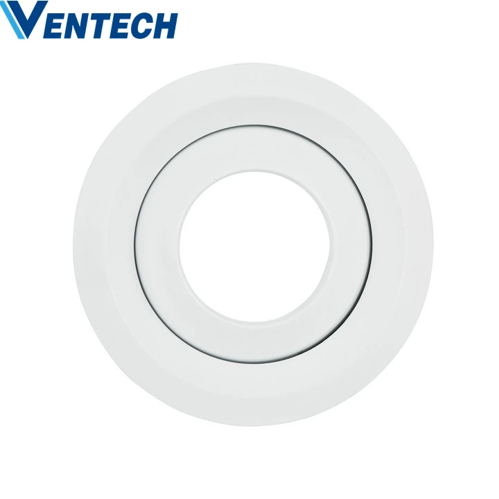 Air Conditioning Aluminum Adjustable Round Ceiling Diffuser Air Diffuser With Plastic Damper