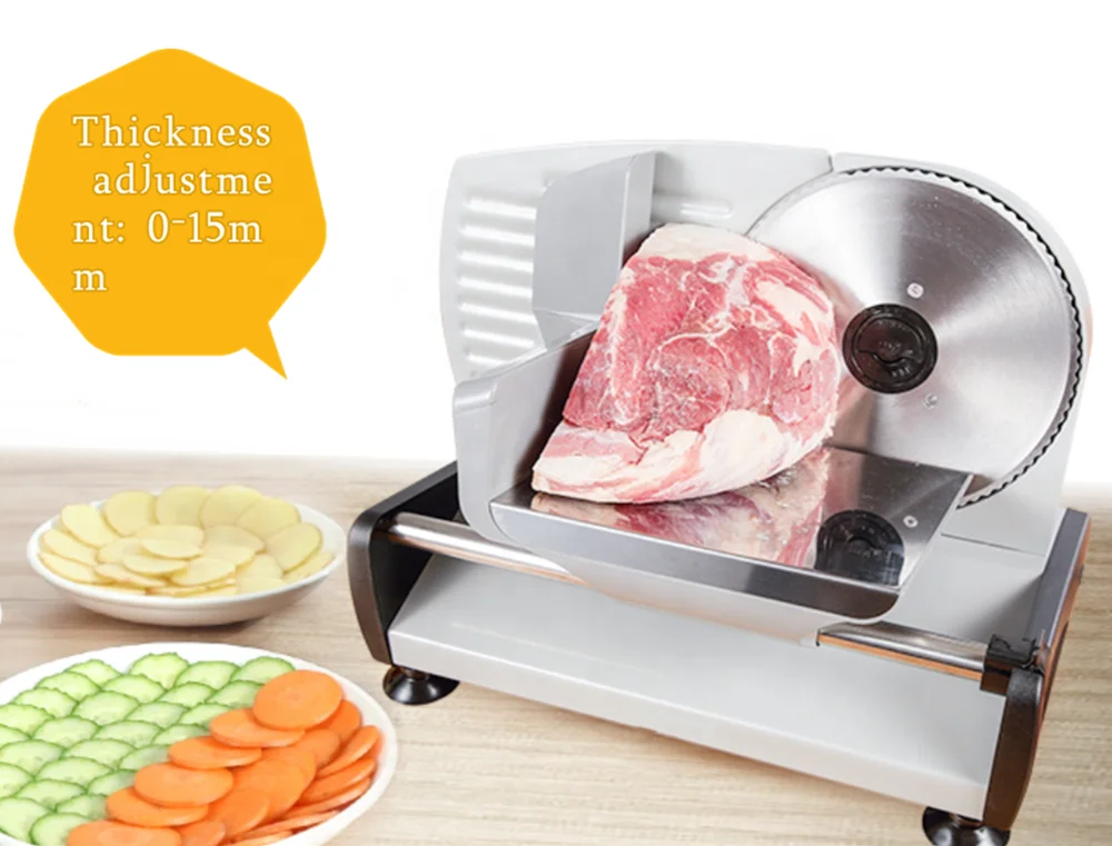 Коммерческая/промышленная полностью автоматическая машина для резки замороженного мяса/машина для резки мяса, лезвие из нержавеющей стали 320 мм