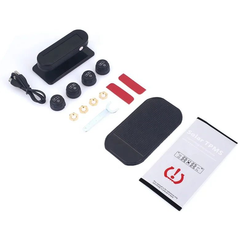 YLY TPMS Solar Power TPMS Car Tire Pressure Alarm Monitor Auto Security System Tyre Pressure 360 Adjustable Temperature Warning