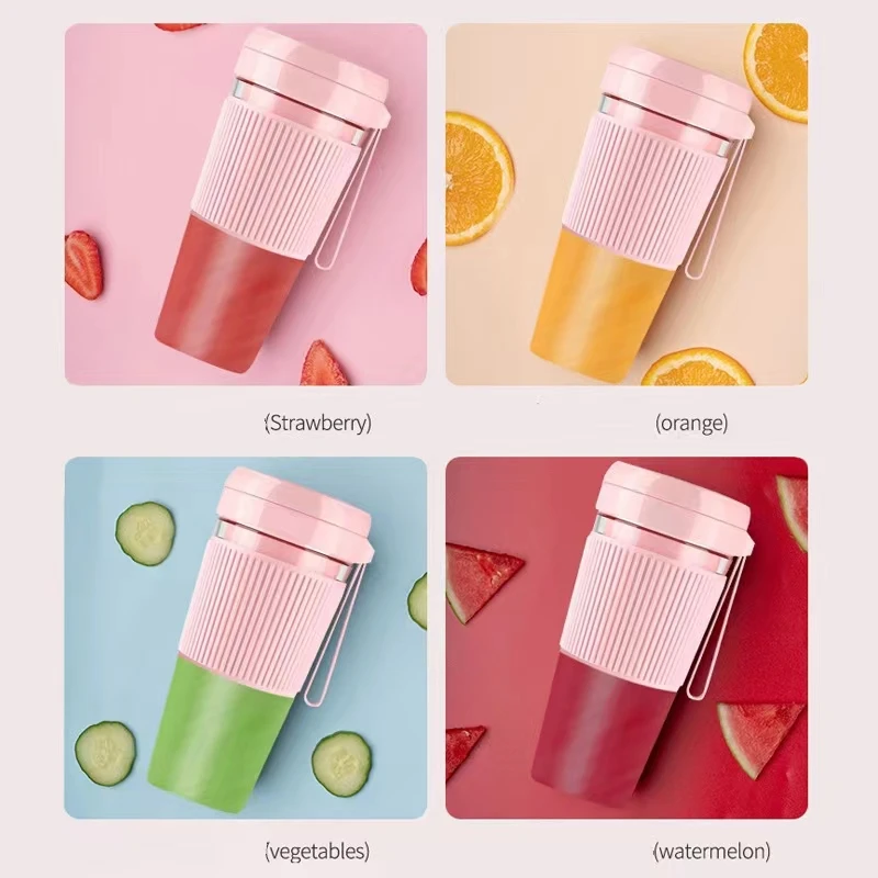 High speed 6 blade Rechargeable Electric Mini Fruit Blender Usb Portable Juicer Cup shake cup