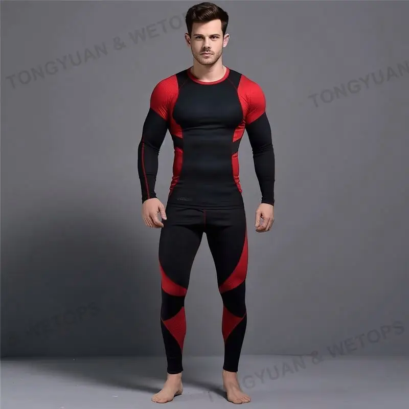 Winter Thermal Underwear Men Warm First Layer Man Underpants Set Fleece Quick Drying Long Johns Pants