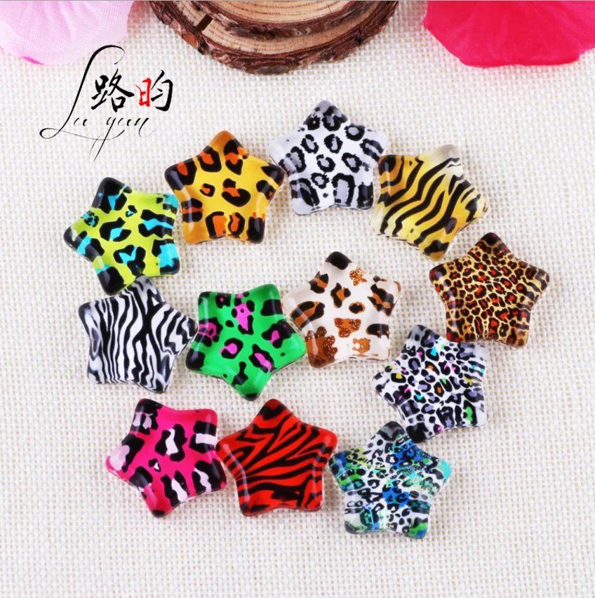 Wholesale Custom Refrigerator Magnet Sticker Kitchen Star Shaped Dog Cat Malta Glass Magnet