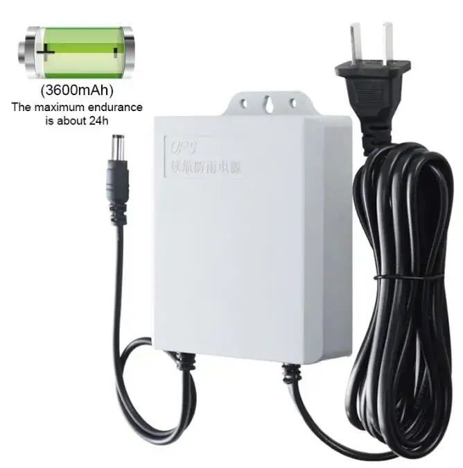 Перезаряжаемый литий-ионный аккумулятор mini ups 12 В 2 А постоянного тока для Wi-Fi маршрутизатора и камеры видеонаблюдения 3600 мАч