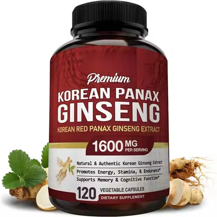OEM/ODM/OBM корейские красные Капсулы женьшеня Panax с ашвагандхой свеклой экстрактом зеленого чая добавки Мака энергетические капсулы