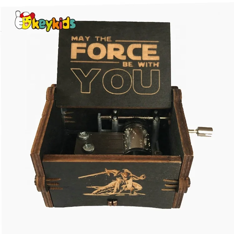 Customize vintage wooden victorian music box for gifts W07B080