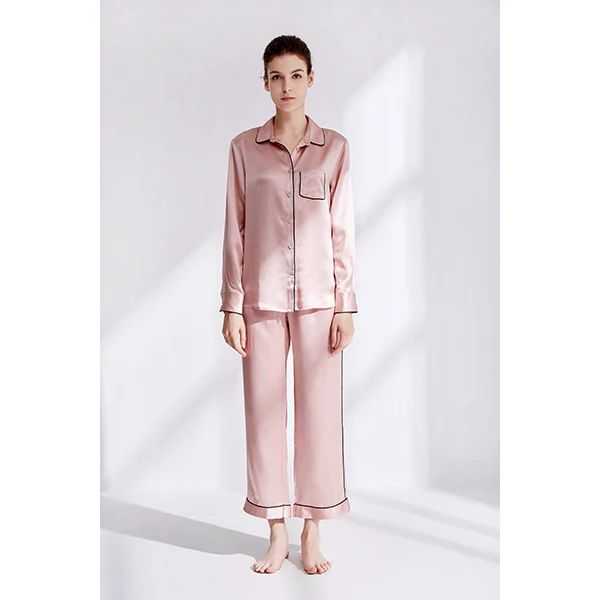 Best Quality Ladies Silk Pajamas Set Silk Sleepwear Wholesale Women Pajamas Sleepwear