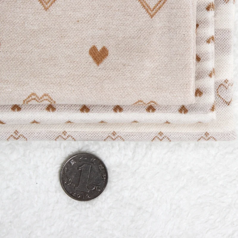Factory direct sales 100% organic cotton jacquard fabric for clothing knit jacquard
