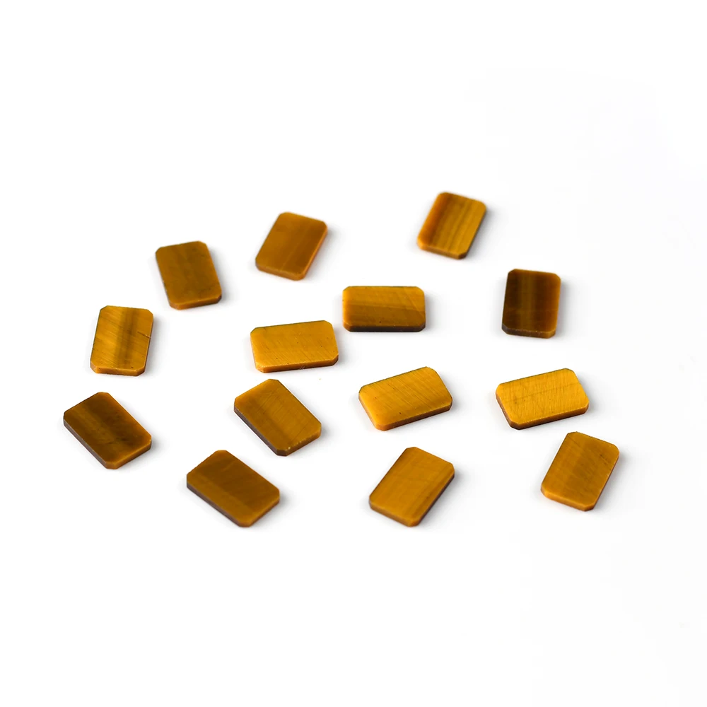 Natural Tiger Eye Stone Cut Size Shape Wholesale High Quality Square Cutting Cabochon Loose Gemstone Tiger Eye Stone