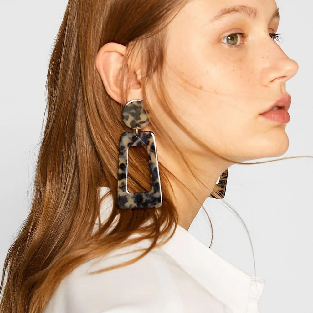 2020 Wholesale Hot Selling Fashion Women Square Geometric Earrings