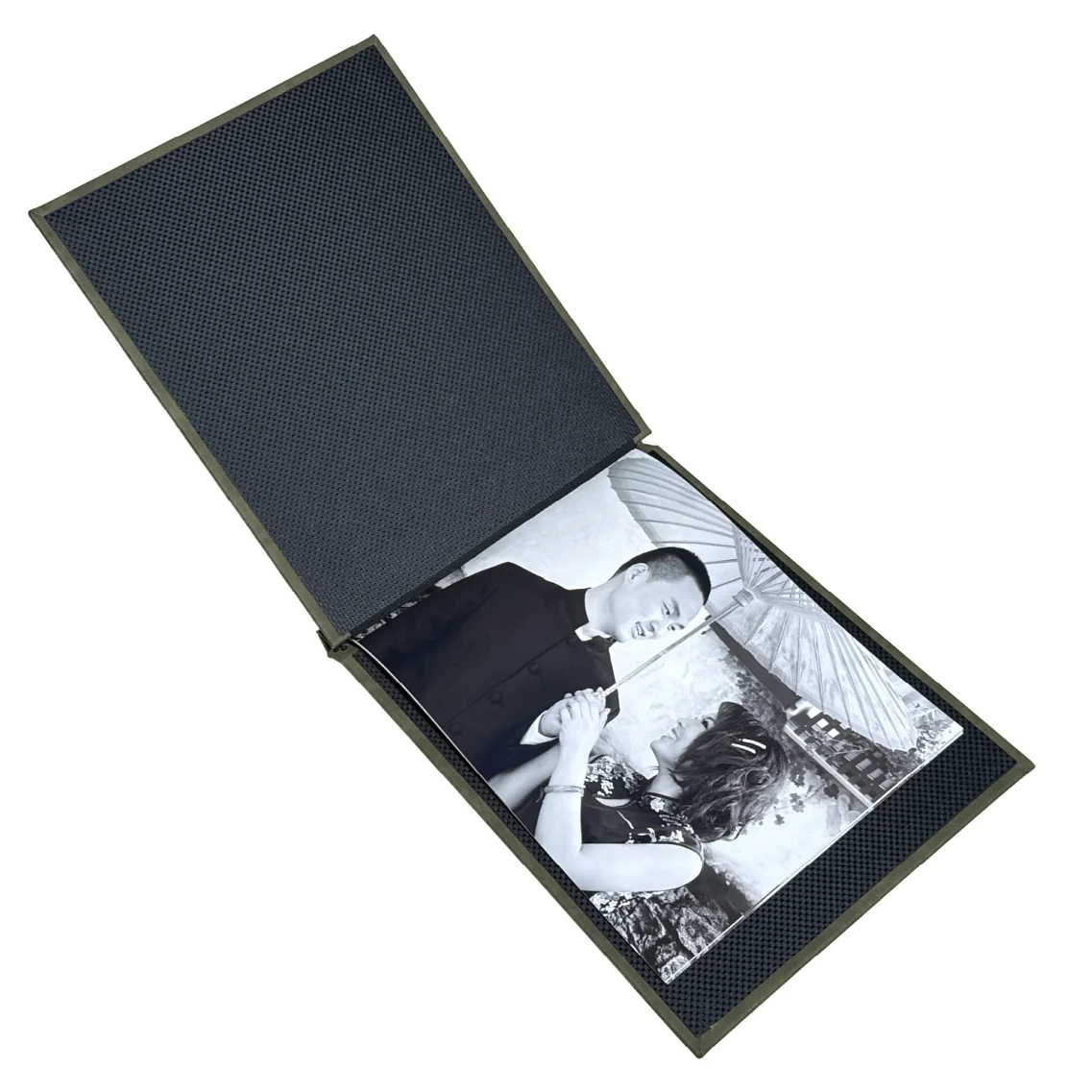 velvet cloth fabric self-mount DIY custom clamp system image photo book cover with clip