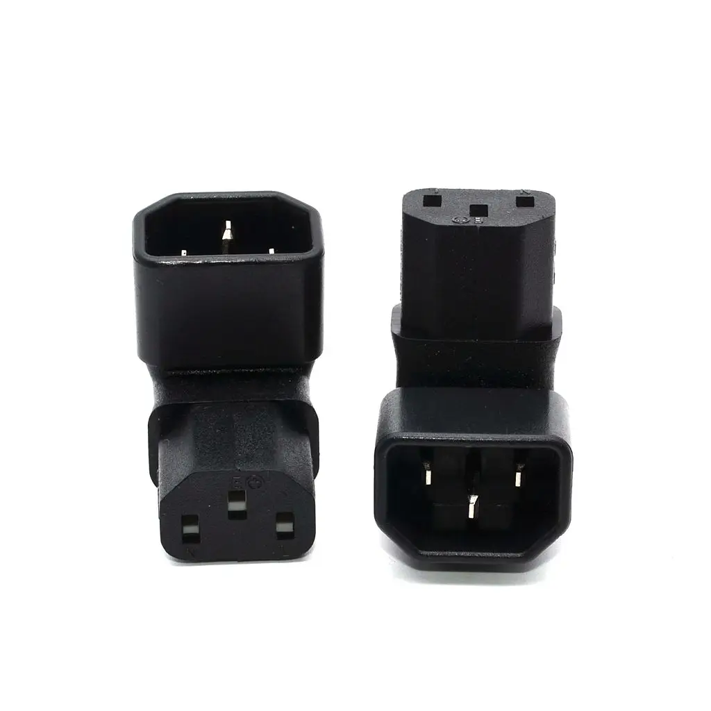 IEC Male C14 to Down Right Angled 90 Degrdd IEC Female C13 Power Extension Adapter for computer monitor FOB Reference Price:Get