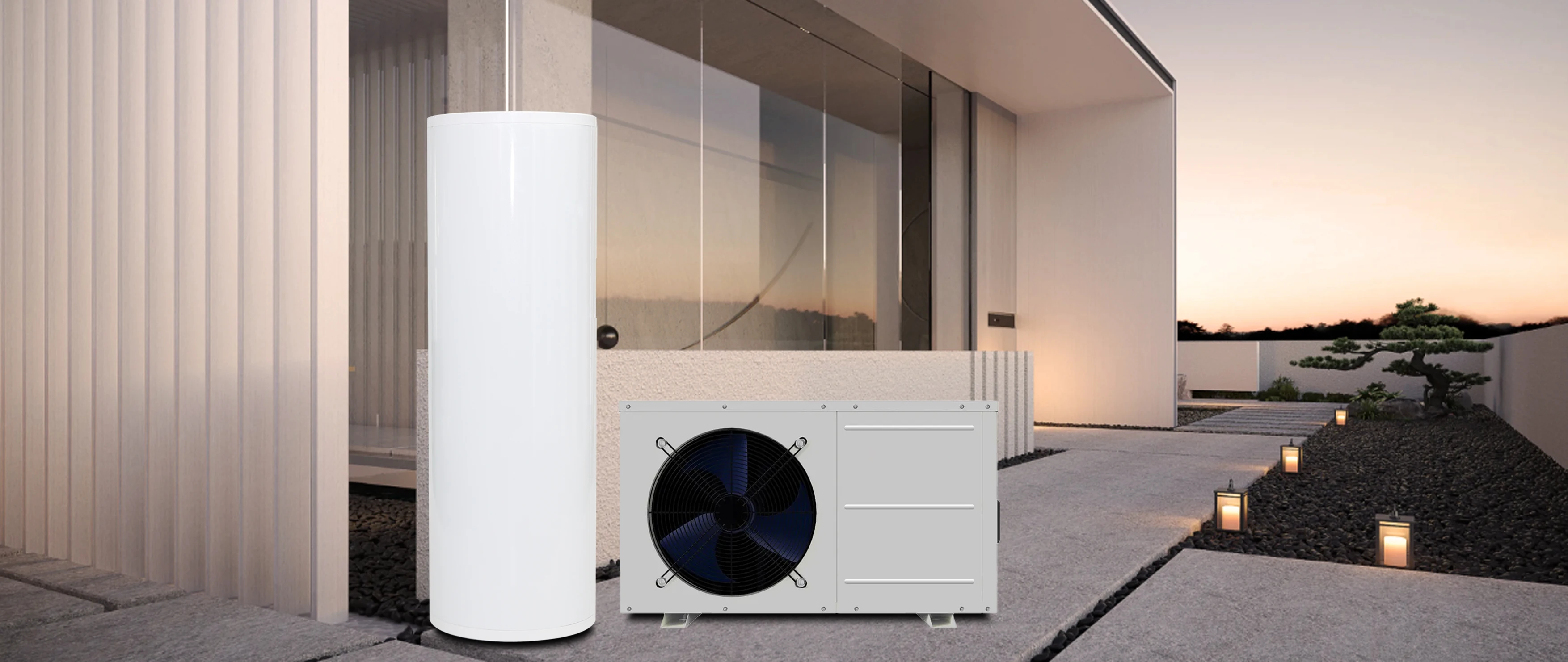 2024 Factory Direct OEM ODM SUNRAIN Split Type Air To Water Domestic Residential Sanitary Shower Hot Water Heat pump R134a