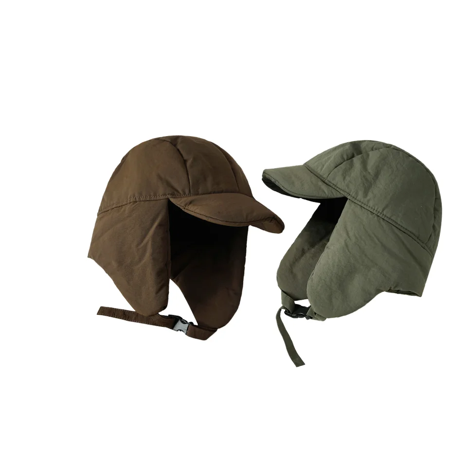 Custom Winter Trooper Hat Plush Fleece Trapper Hat with Windproof Knitted Brim Ear Flap Ski Snow Cycling-for Cold Winter Sports