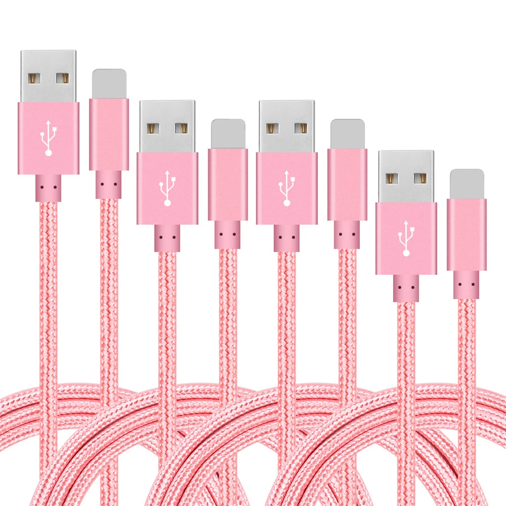  Лидер продаж 3 фута 6 футов 10 плетеный кабель для быстрой зарядки USB Дата-кабель iPhone 12 11 XS X 8