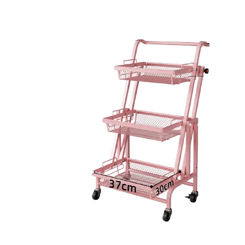 
2021 new product multifunctional golf cart trolley push picking trolley kitchen rack trolley 