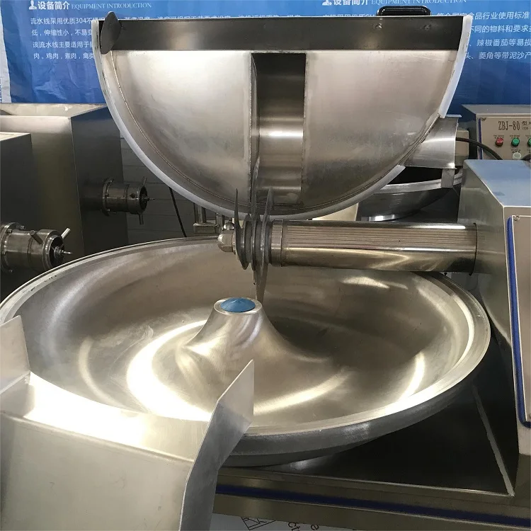 Automatic beef pork meat emulsify bowl cutting machine mincer onion vegetable bowl chopper chopping machine meat bowl cutter