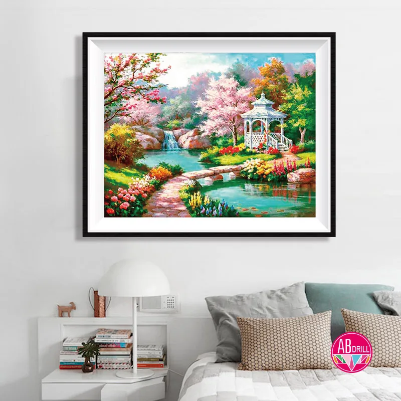 Contemporary Wall Art  Diy 5D Full Diamond Painting Sets Natural Scenery