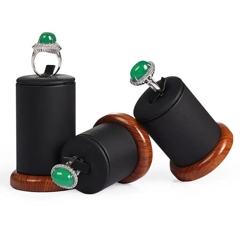 Pu Leather Jewelry Display Stand Jade Ring Holder Luxury Ring Display Stand for Jewelry Counter
