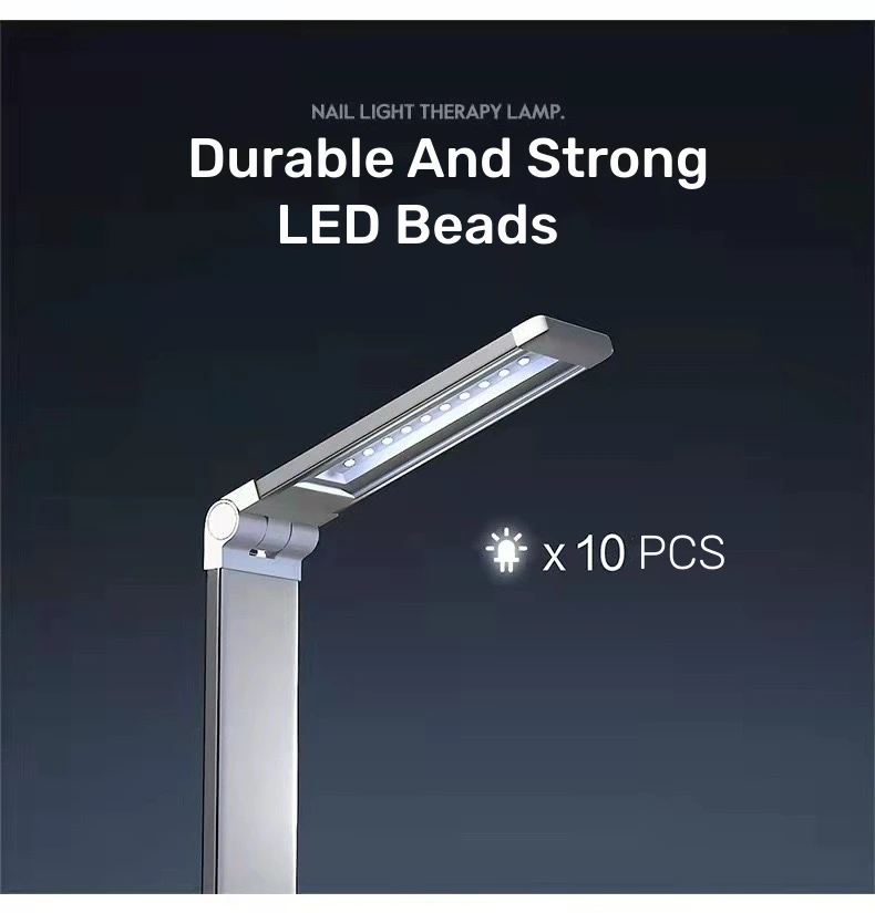 MyBeautyNails Soft Gel Nail Tip Extension Gel X Tip Professional Foldable Rechargeable Cordless Flash Cure Nail Table Lamp