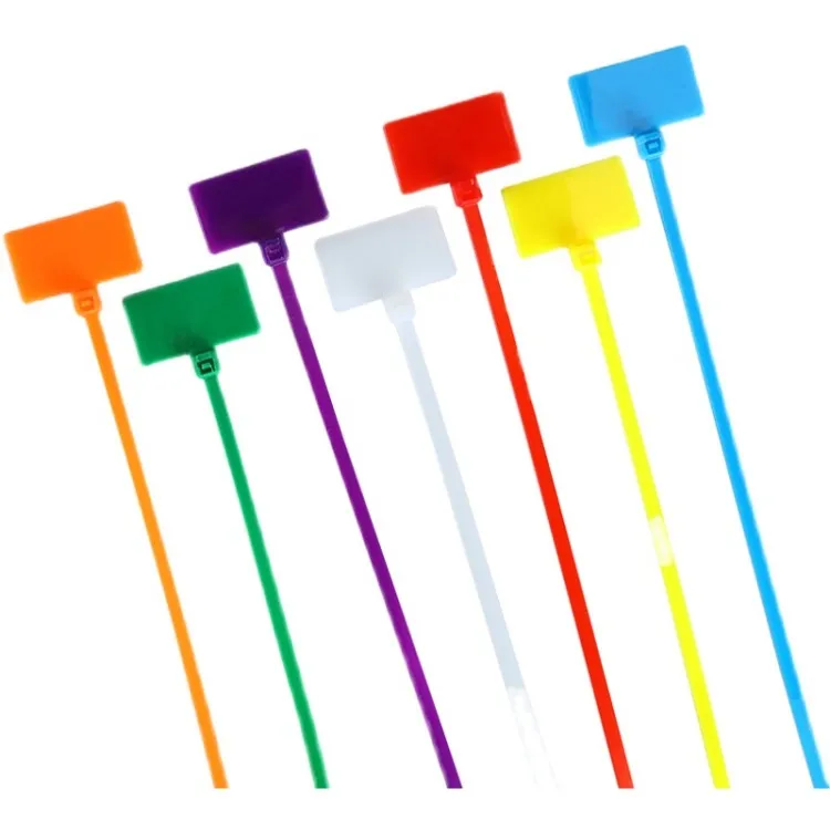 Free Sample Custom Color Label Cable Tie Nylon Id Identity Zip Tie Marker Cable Ties