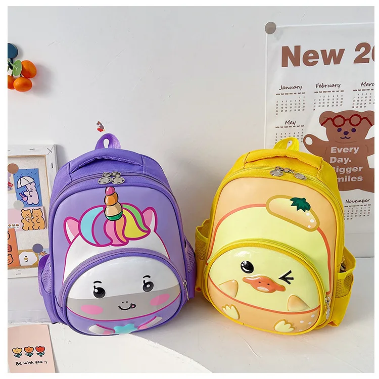 New kid kindergarten backpack nylon kindergarten backpack cartoon kids backpack