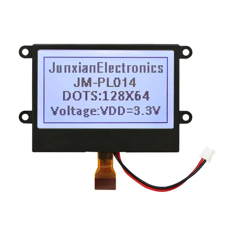 OEM ODM lcd factory128x64 monochrome Lcd screen 2.8 inch lcd display module with protect shell